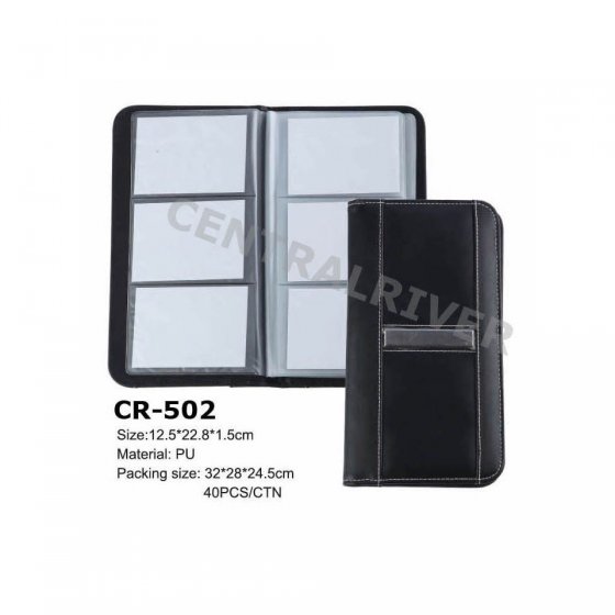CR-502 NEW 2016 Black Artificial Leather Business Name ID Credit Card Holder Case Book 180 Cards