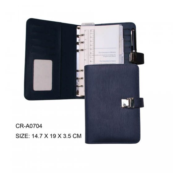 CR-A0704 High Quality PU Leather Filofax A5 Luxe Organizer