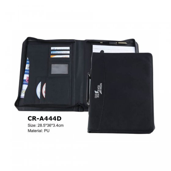 CR-A444D A4 Briefcase Executive Conference Folder Portfolio Leather Document Organiser
