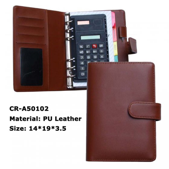 CR-A50102 PU Leather Business Diary Organiser with calendar planner