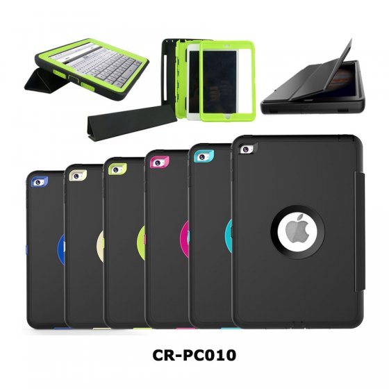 CR-PC010 Extreme Full Body Heavy Duty Shockproof Rugged Armor iPad Case Smart Cover