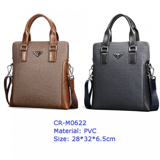 CR-M0622 PVC Men's Briefcase Laptop Bag Messenger Handbag Business Bag